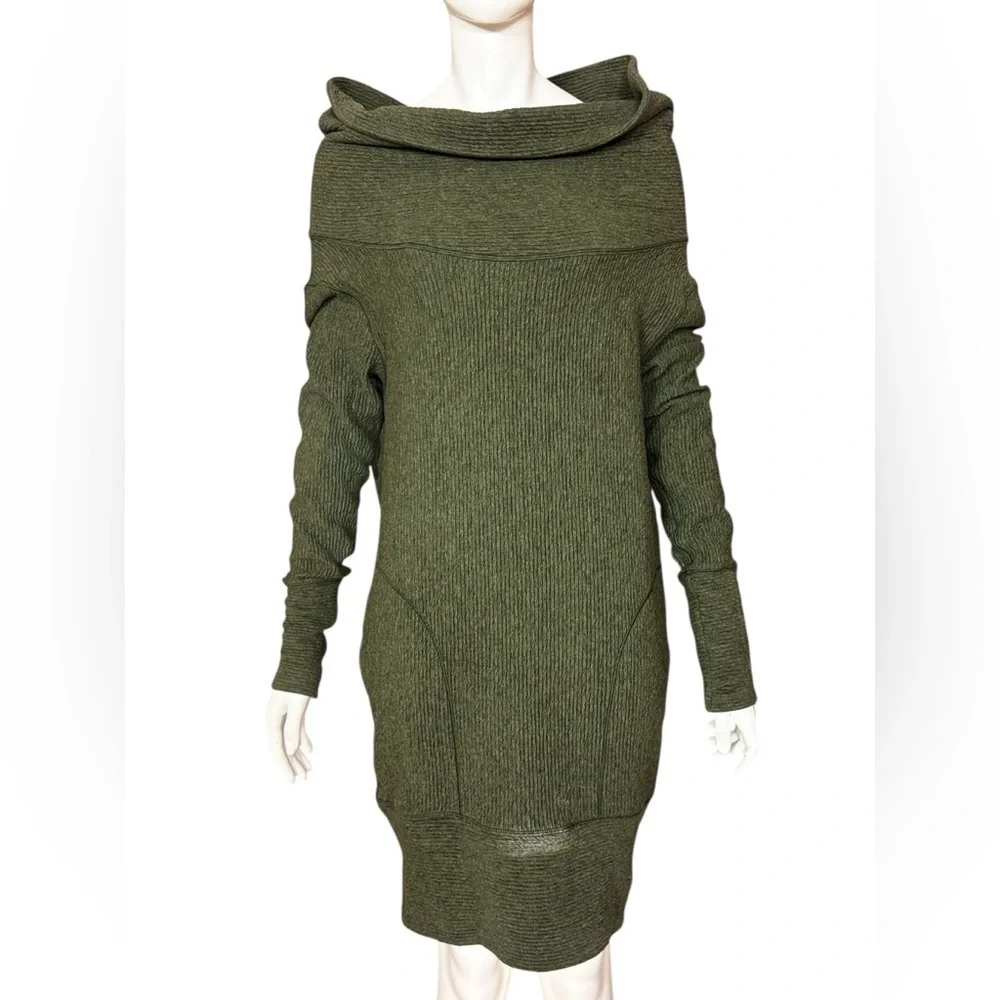 Lululemon Athletica Dark Green Cowl Neck Sweater Size XSmall G#18